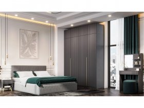 Гардеробная Эккервуд (графит) в Берёзовке - beryozovka.mebel-nsk.ru | фото