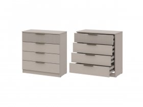 Комод 4 ящика (ЛДСП/МДФ) Эккервуд (меланж) в Берёзовке - beryozovka.mebel-nsk.ru | фото