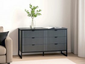Комод 6 ящиков Нора (металл бруклин/графит) в Берёзовке - beryozovka.mebel-nsk.ru | фото