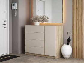 Комод Бостон  КМ-001 (дуб крафт серый/кашемир) в Берёзовке - beryozovka.mebel-nsk.ru | фото