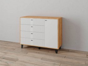 Комод «Катрин-13» (дуб крафт золотой/карбон фарфор) в Берёзовке - beryozovka.mebel-nsk.ru | фото