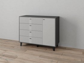 Комод «Катрин-13» (графит/светло-серый) в Берёзовке - beryozovka.mebel-nsk.ru | фото