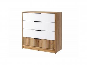 Комод КМ-001 Ивис (дуб крафт золотой/белый) в Берёзовке - beryozovka.mebel-nsk.ru | фото