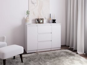 Комод Км011 (белый) в Берёзовке - beryozovka.mebel-nsk.ru | фото