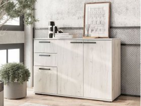 Комод Стандарт-3 NEW (дуб крафт белый) в Берёзовке - beryozovka.mebel-nsk.ru | фото