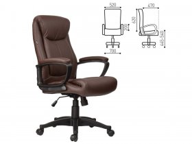 Кресло офисное BRABIX Enter EX-511, коричневое в Берёзовке - beryozovka.mebel-nsk.ru | фото