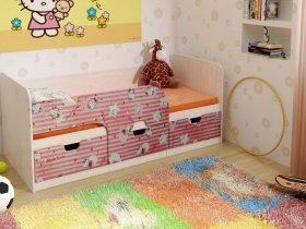 Кровать детская с ящиками 1,86 Минима Hello Kitty в Берёзовке - beryozovka.mebel-nsk.ru | фото