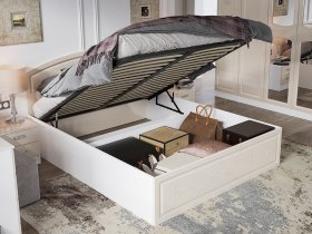 Кровать двуспальная 1,6 м Венеция КРМП-160 с подъемным механизмом в Берёзовке - beryozovka.mebel-nsk.ru | фото