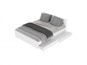 Кровать двуспальная с ящиками 1,4м Симпл КР-12 в Берёзовке - beryozovka.mebel-nsk.ru | фото