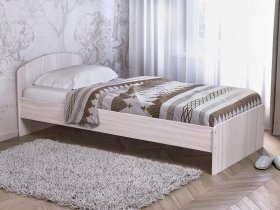 Кровать односпальная 80 с низкой спинкой (ясень шимо светлый) в Берёзовке - beryozovka.mebel-nsk.ru | фото