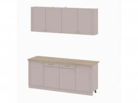 Кухонный гарнитур 2,0м Одетта (меланж/дуб сонома) в Берёзовке - beryozovka.mebel-nsk.ru | фото