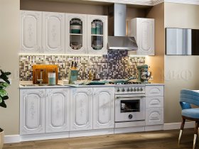 Кухонный гарнитур Лиза-2 (белый) в Берёзовке - beryozovka.mebel-nsk.ru | фото