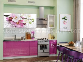 Кухонный гарнитур Орхидея (сиреневый) в Берёзовке - beryozovka.mebel-nsk.ru | фото