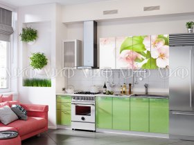 Кухонный гарнитур Яблоневый цвет в Берёзовке - beryozovka.mebel-nsk.ru | фото