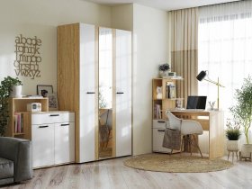 Модульная детская Санса (дуб сонома/белый) в Берёзовке - beryozovka.mebel-nsk.ru | фото