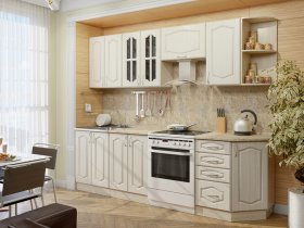 Модульная кухня Классика-1 (дуб молочный) в Берёзовке - beryozovka.mebel-nsk.ru | фото