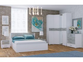 Модульная спальня Бьянка (белый/бетон) в Берёзовке - beryozovka.mebel-nsk.ru | фото