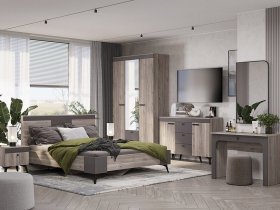 Модульная спальня Кассандра (дуб смоки/MF14) в Берёзовке - beryozovka.mebel-nsk.ru | фото