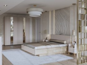 Модульная спальня Одетта (дуб эндгрей/меланж) в Берёзовке - beryozovka.mebel-nsk.ru | фото