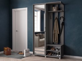 Прихожая «Ларго-2» (графит серый) в Берёзовке - beryozovka.mebel-nsk.ru | фото