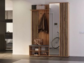Прихожая Марракеш (дуб вотан/цемент темный) в Берёзовке - beryozovka.mebel-nsk.ru | фото