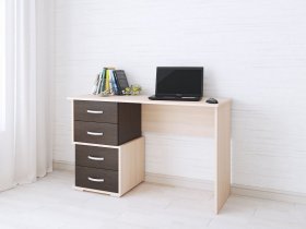 Стол письменный Сити-2 (венге/дуб молочный) в Берёзовке - beryozovka.mebel-nsk.ru | фото