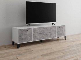 Тумба под ТВ Парус-13 (белый/ателье светлое) в Берёзовке - beryozovka.mebel-nsk.ru | фото
