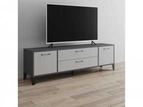 Тумба под ТВ Парус-13 (графит серый/камень серый) в Берёзовке - beryozovka.mebel-nsk.ru | фото