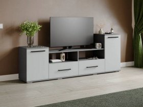 Тумба под ТВ Парус-2 (графит серый/серый камень) в Берёзовке - beryozovka.mebel-nsk.ru | фото